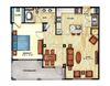 One bedroom floor plan